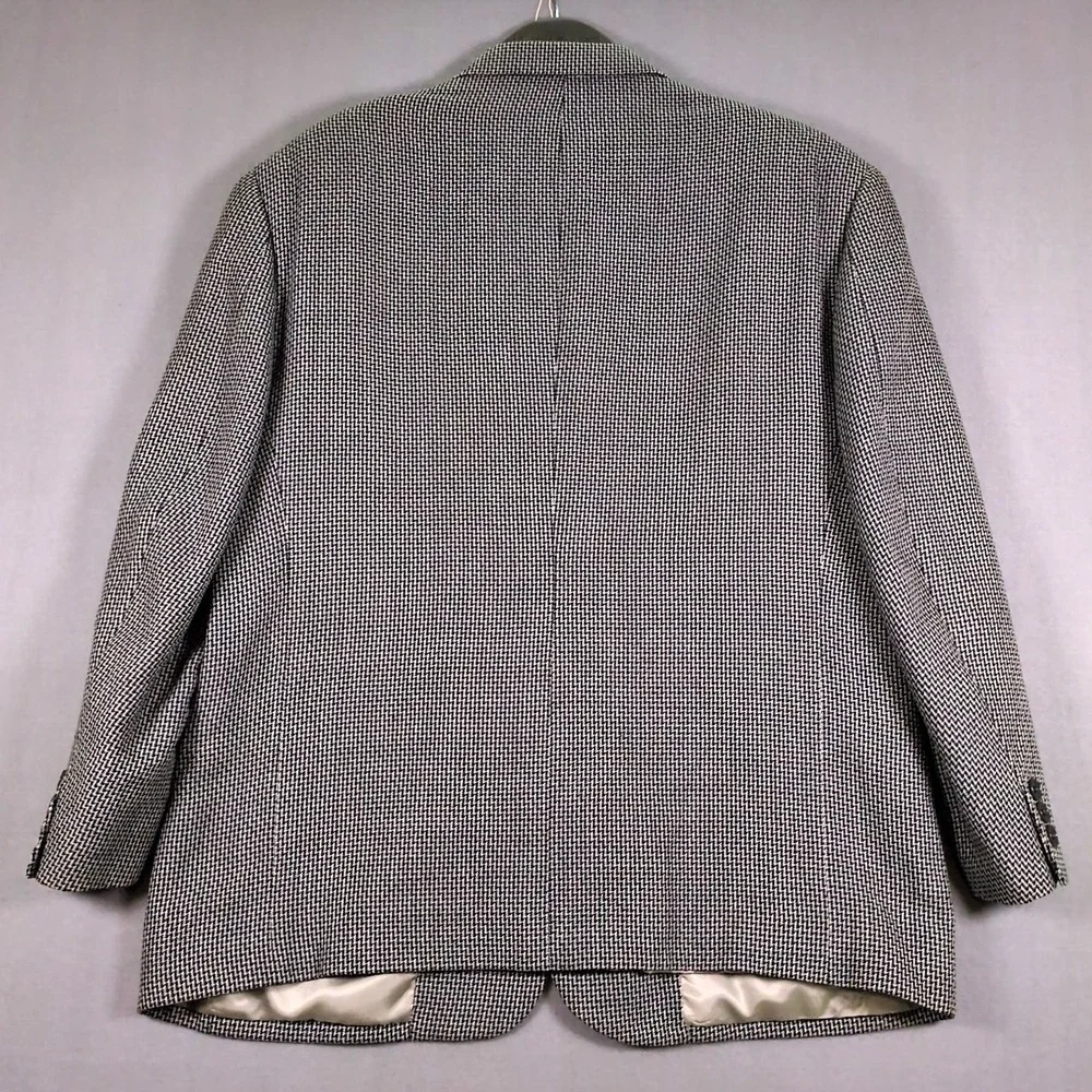 Vtg Pierre Cardin 42‎ SHORT Zig Zag Pattern Two Button Sports Coat Made In USA - Picture 7 of 8